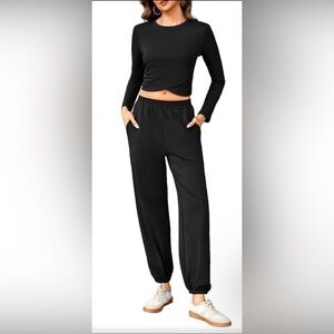 Women's Black Pants Set